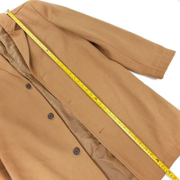 NEW Topman Wool Oversized Button Down Coat Old Money Felted Brown Minimal Large - Picture 6 of 10